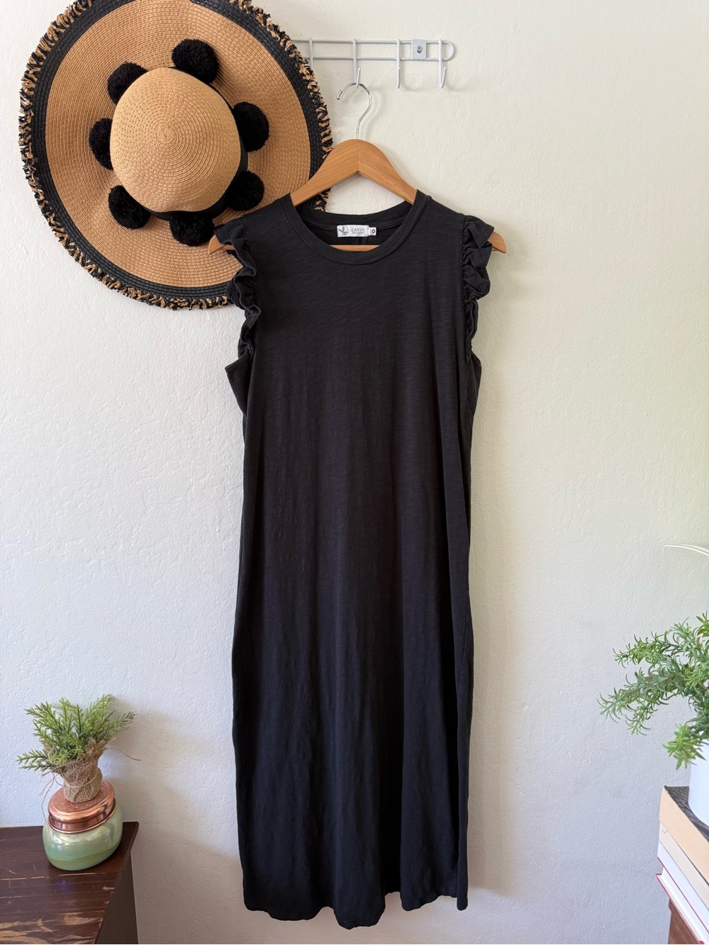 Carve Designs Maeve Organic Cotton Flutter Sleeve Dress Size Medium - Picture 2 of 15